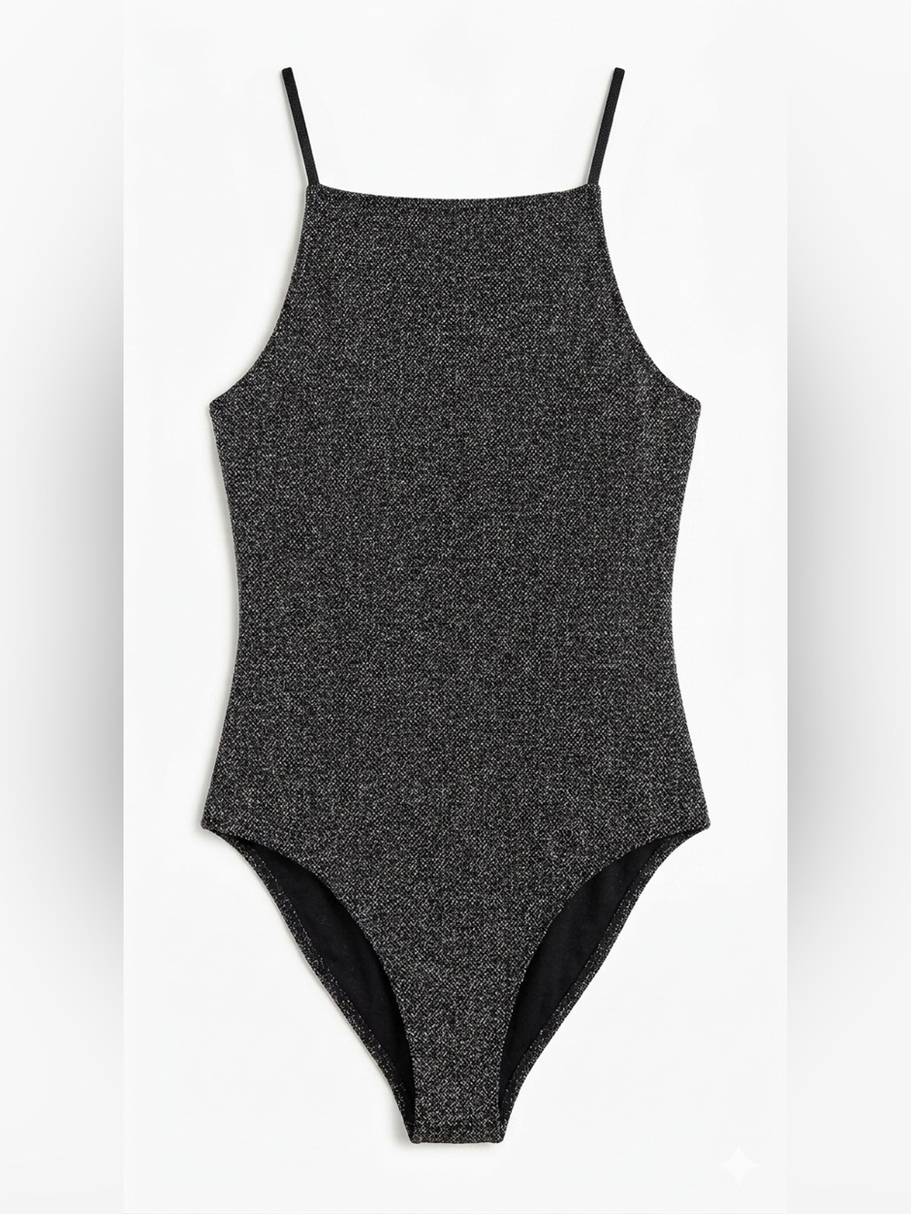 H&M Metallic Black Sparkle Bodysuit